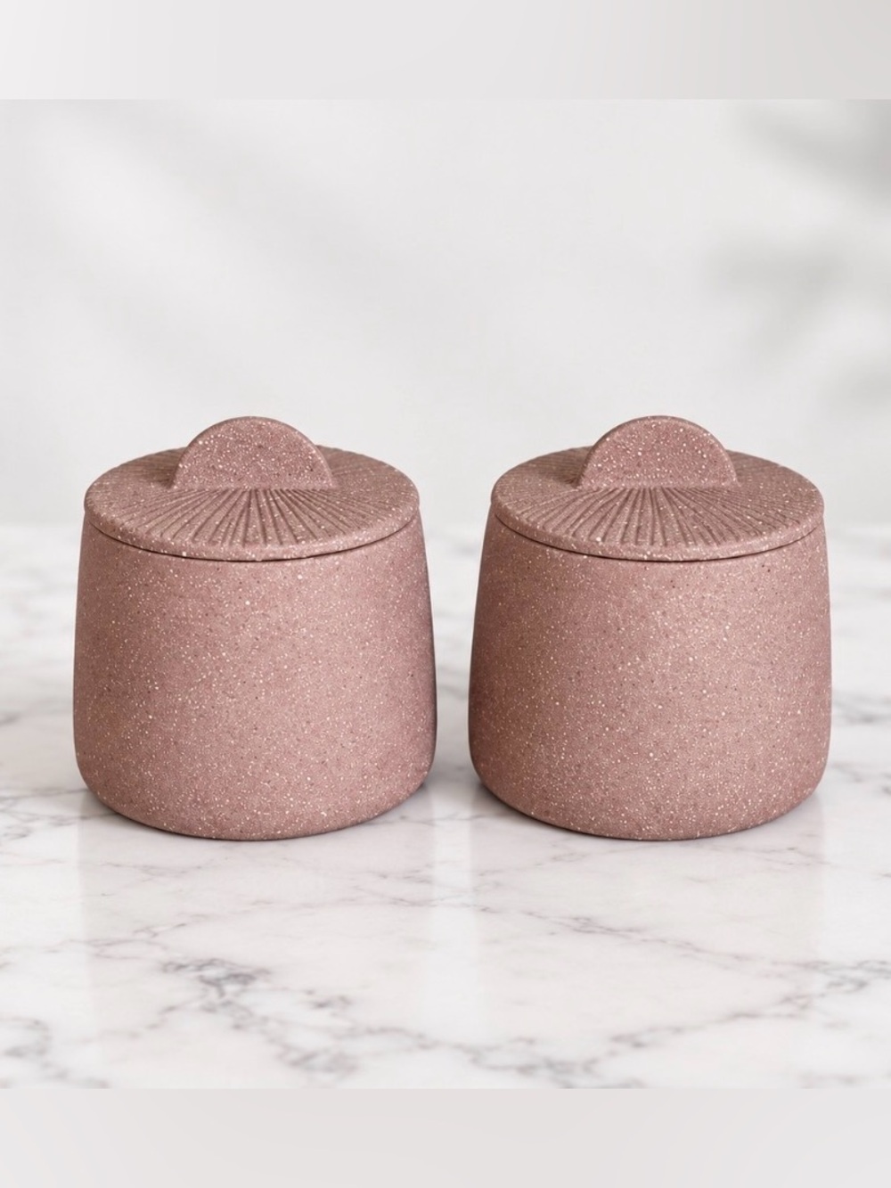 Magenta Citrine Spice Jars or Cream and sugar Jars (NIB)